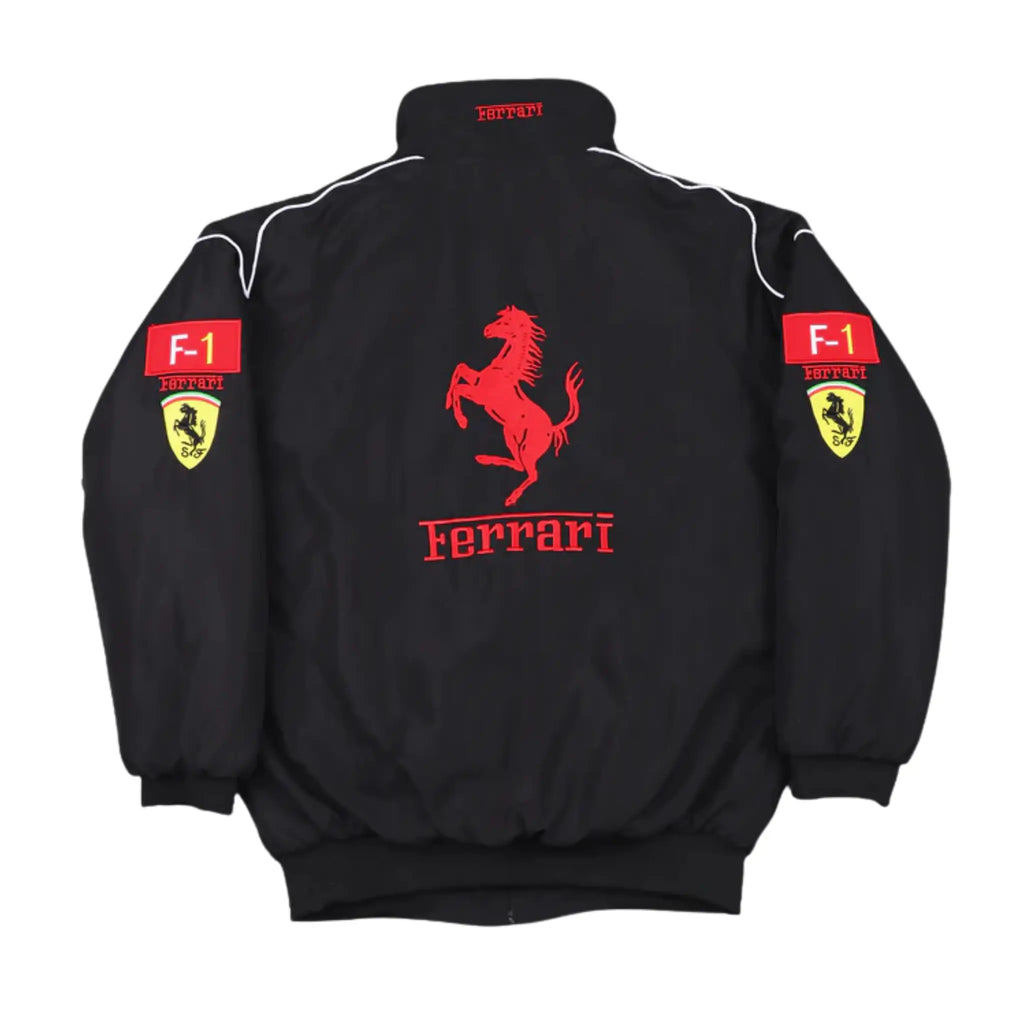 Black Ferrari Vintage Racing Jacket