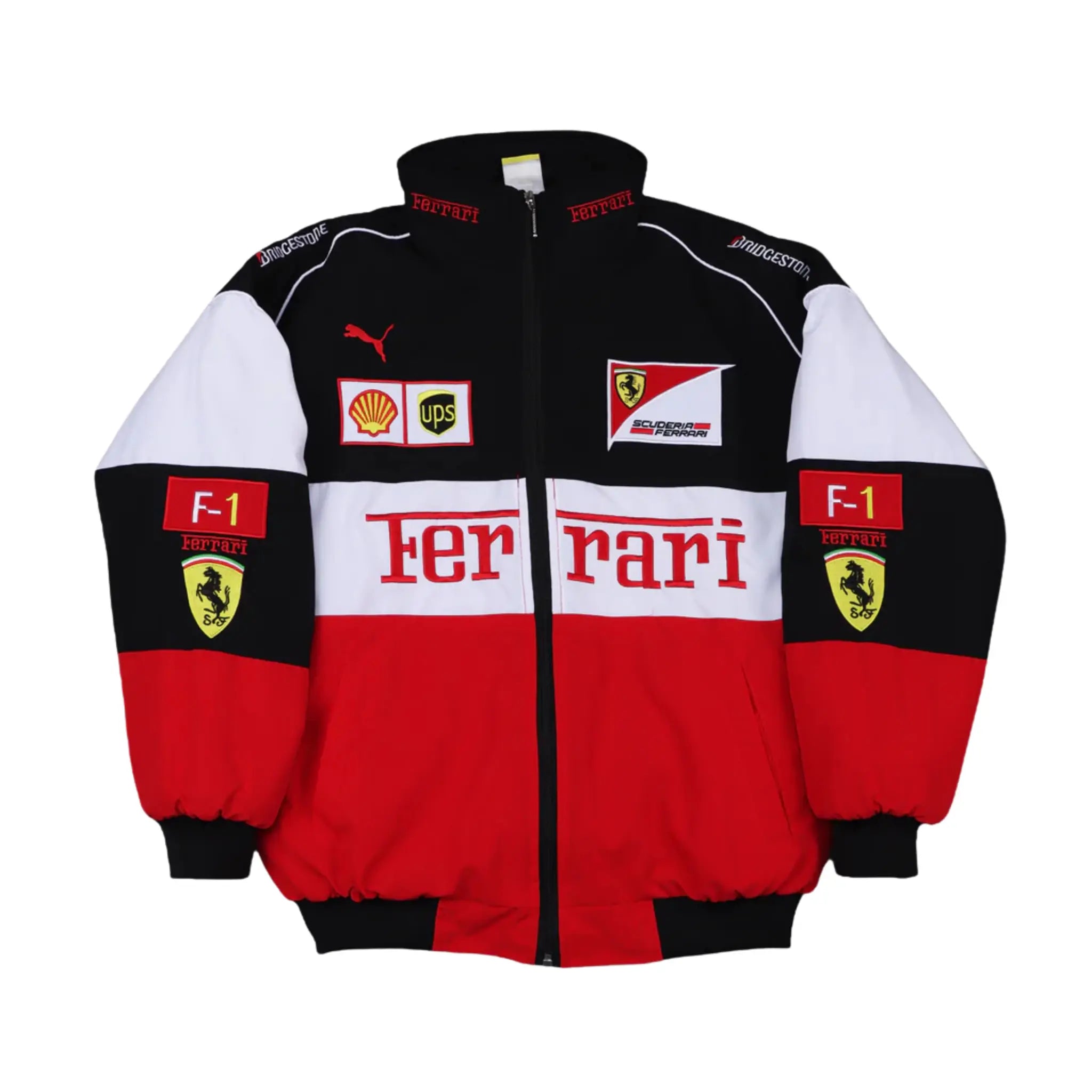 Red White Ferrari Vintage Racing Jacket