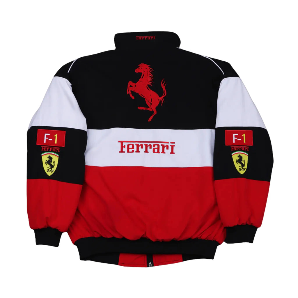 Red White Ferrari Vintage Racing Jacket