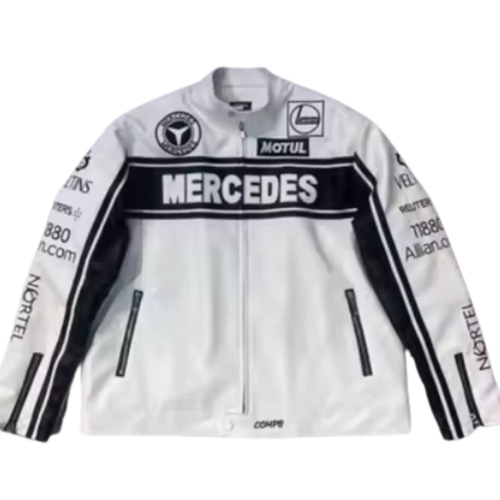 Mercedes Leather Vintage Racing Jacket