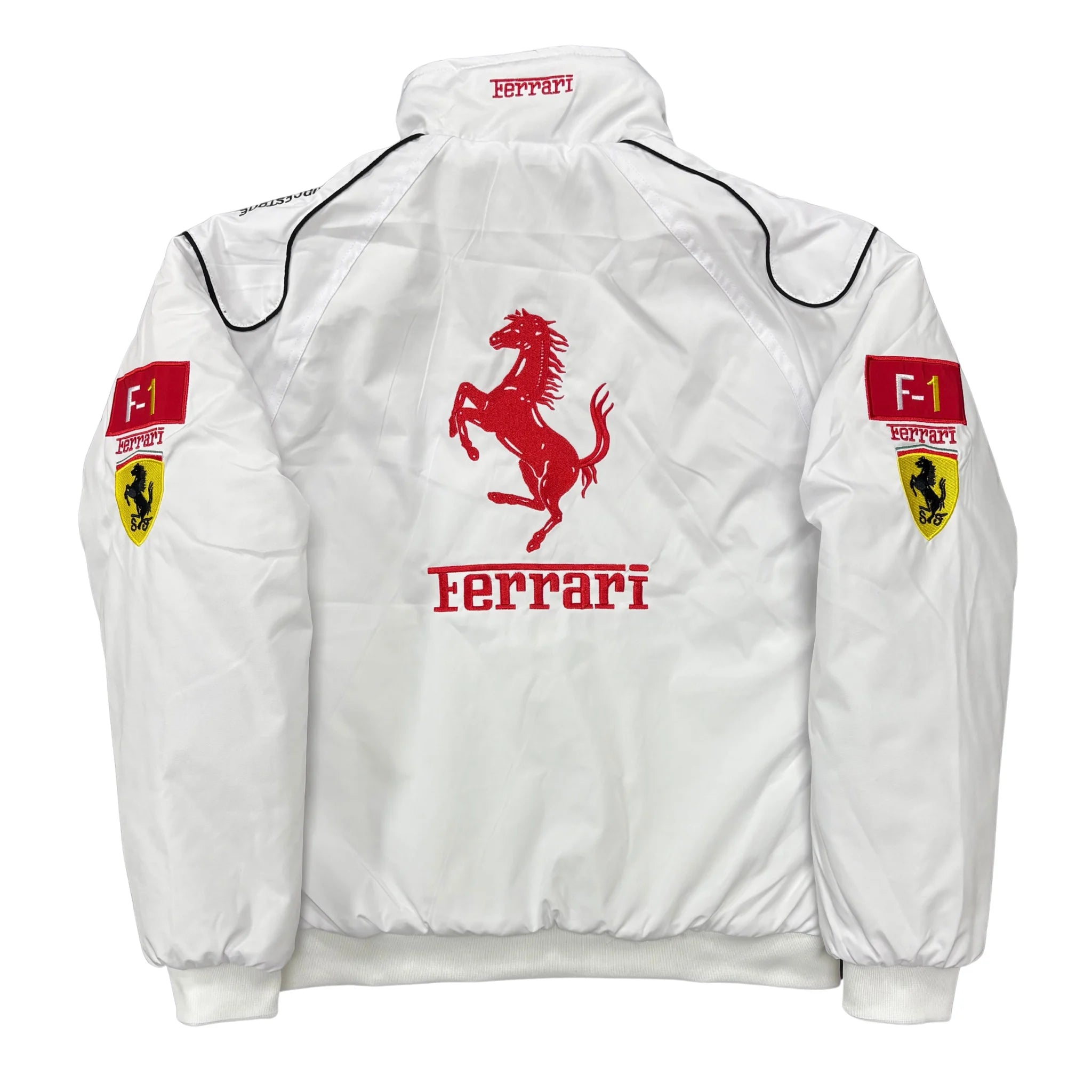 White Ferrari Vintage Racing Jacket