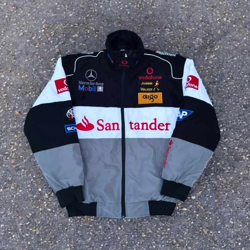 Grey Mercedes Vintage Racing Jacket