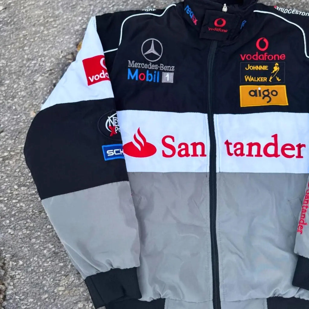 Grey Mercedes Vintage Racing Jacket