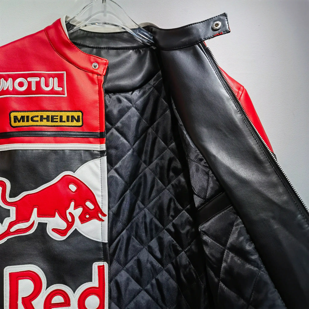 Red Bull Racing Vintage Leather Jacket