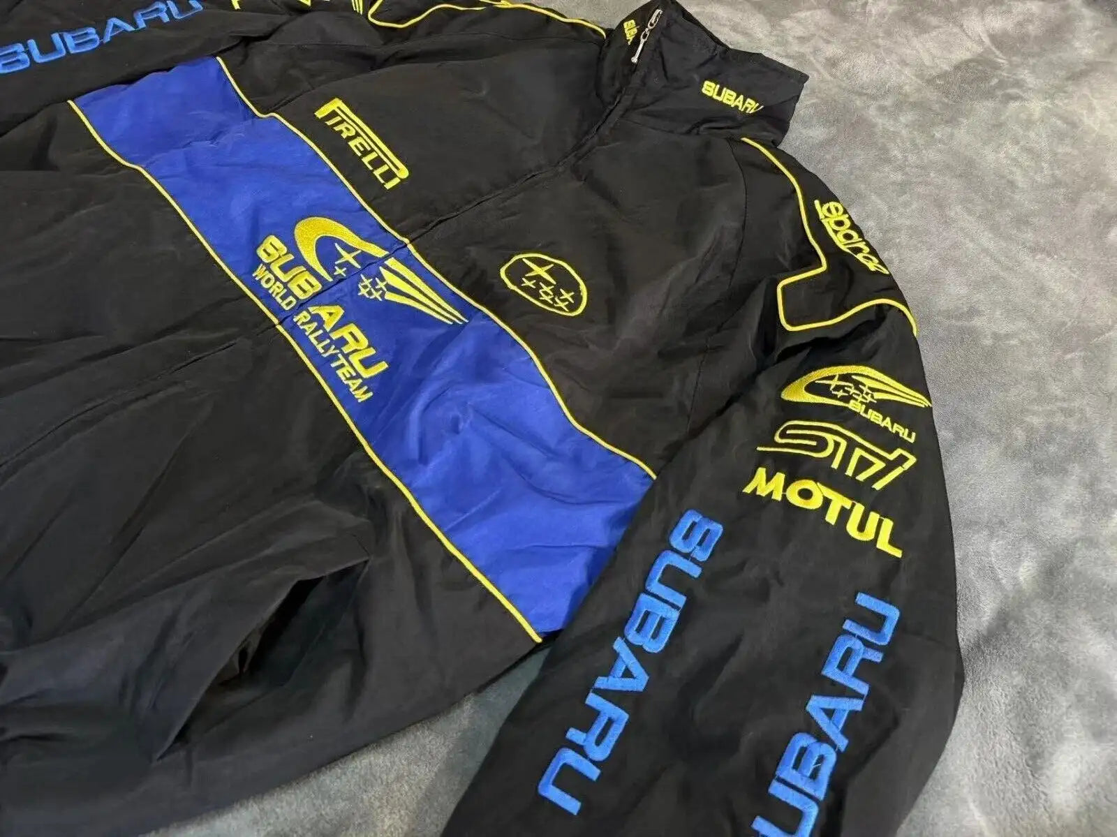 Black Subaru Vintage Racing Jacket