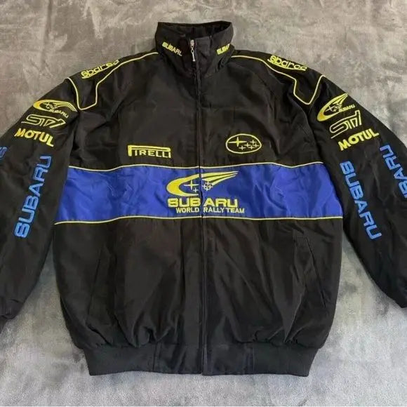 Black Subaru Vintage Racing Jacket