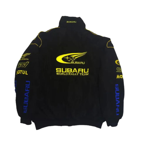 Black Subaru Vintage Racing Jacket
